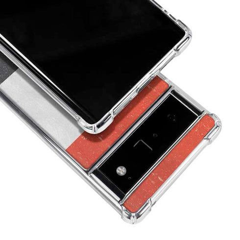 Yemen Flag Distressed Google Pixel 6 Clear Case